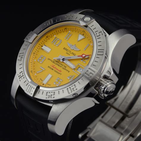 breitling avenger ii seawolf rubber strap men's automatic watch|breitling seawolf scuba diver.